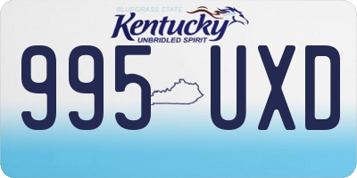 KY license plate 995UXD
