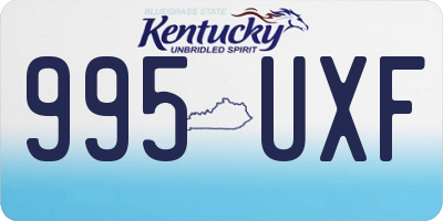 KY license plate 995UXF