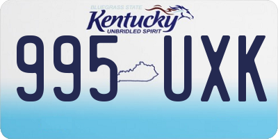 KY license plate 995UXK