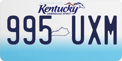 KY license plate 995UXM
