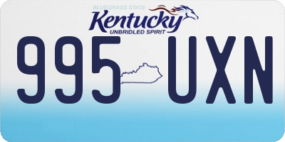 KY license plate 995UXN