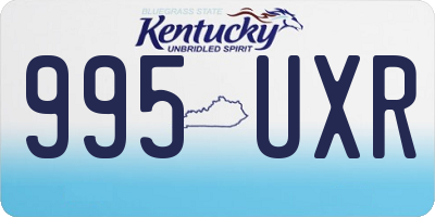 KY license plate 995UXR