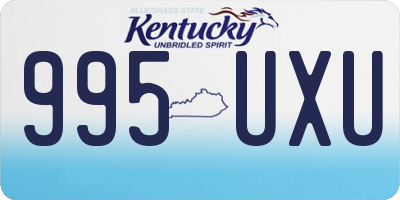 KY license plate 995UXU