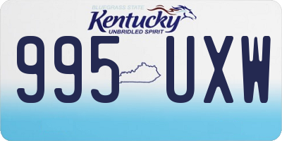KY license plate 995UXW