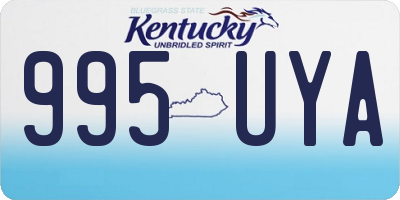 KY license plate 995UYA