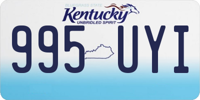KY license plate 995UYI