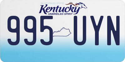 KY license plate 995UYN