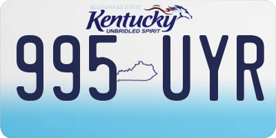 KY license plate 995UYR