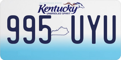 KY license plate 995UYU