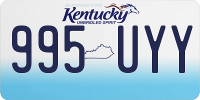 KY license plate 995UYY