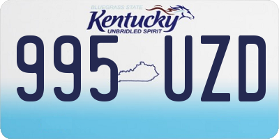 KY license plate 995UZD
