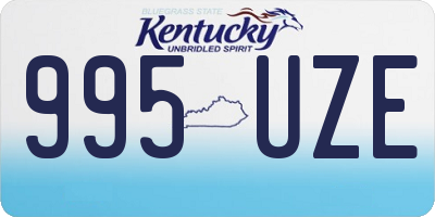 KY license plate 995UZE