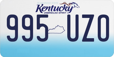 KY license plate 995UZO