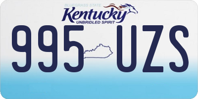 KY license plate 995UZS