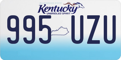 KY license plate 995UZU