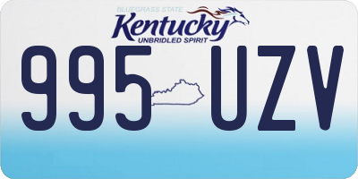 KY license plate 995UZV
