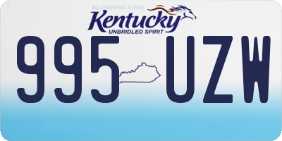KY license plate 995UZW
