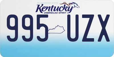KY license plate 995UZX