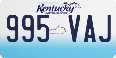 KY license plate 995VAJ