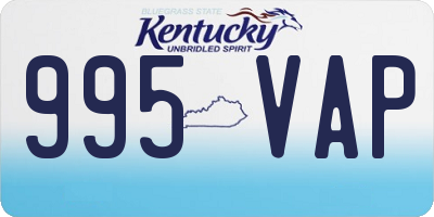 KY license plate 995VAP