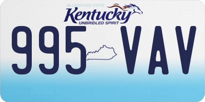 KY license plate 995VAV