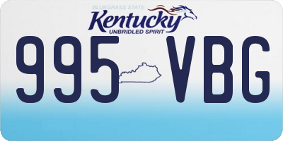 KY license plate 995VBG