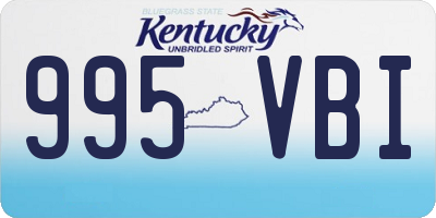KY license plate 995VBI