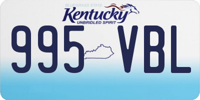KY license plate 995VBL