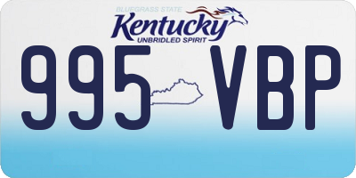 KY license plate 995VBP