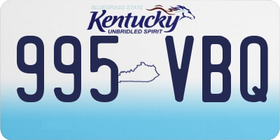 KY license plate 995VBQ
