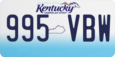 KY license plate 995VBW