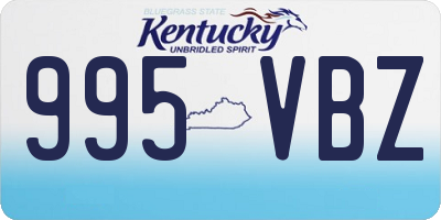 KY license plate 995VBZ