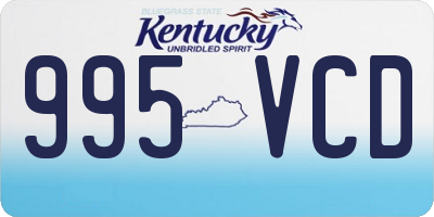 KY license plate 995VCD
