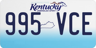 KY license plate 995VCE