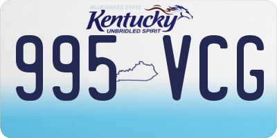 KY license plate 995VCG