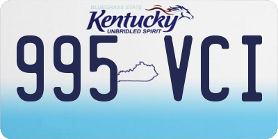 KY license plate 995VCI