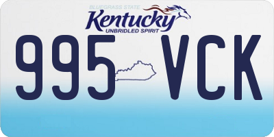 KY license plate 995VCK