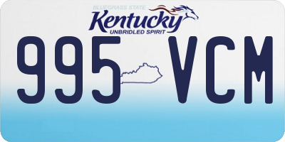 KY license plate 995VCM
