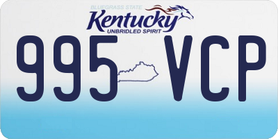 KY license plate 995VCP