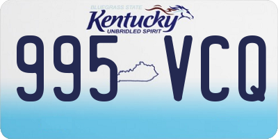 KY license plate 995VCQ