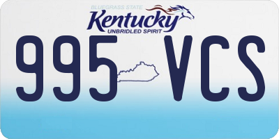 KY license plate 995VCS