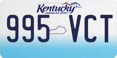 KY license plate 995VCT