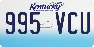 KY license plate 995VCU