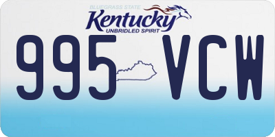 KY license plate 995VCW