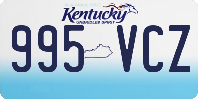 KY license plate 995VCZ
