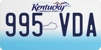 KY license plate 995VDA