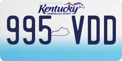 KY license plate 995VDD