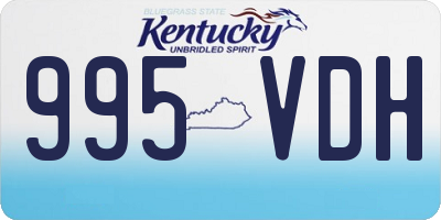 KY license plate 995VDH