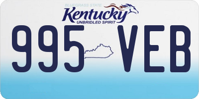 KY license plate 995VEB