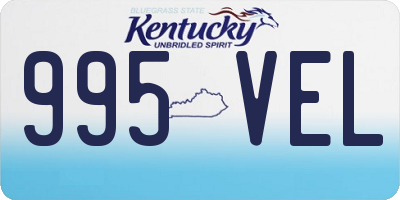 KY license plate 995VEL